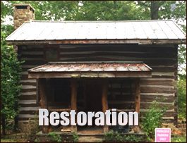 Historic Log Cabin Restoration  Ider, Alabama